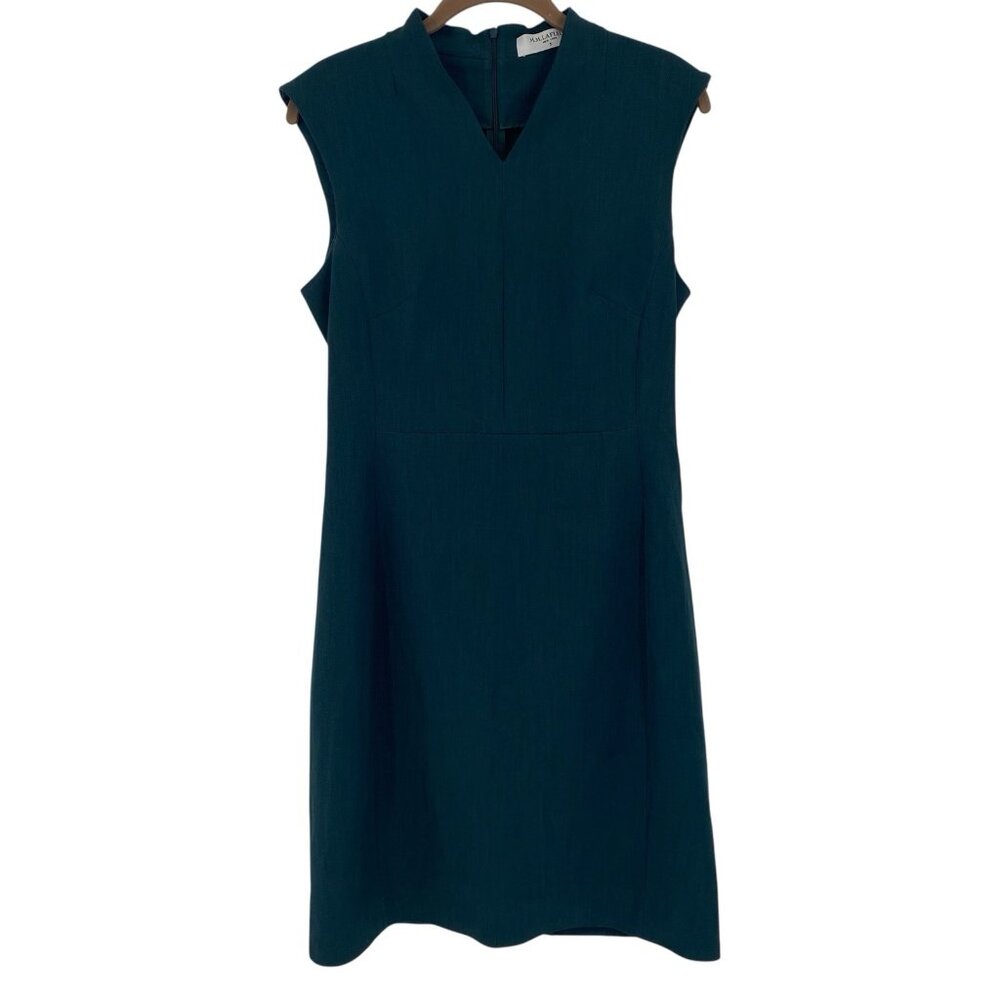 MM Lafleur Womens Aditi Green Sheath Dress Size 6